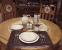 This country style dinnerware set is all you need to perfectly serve your food!